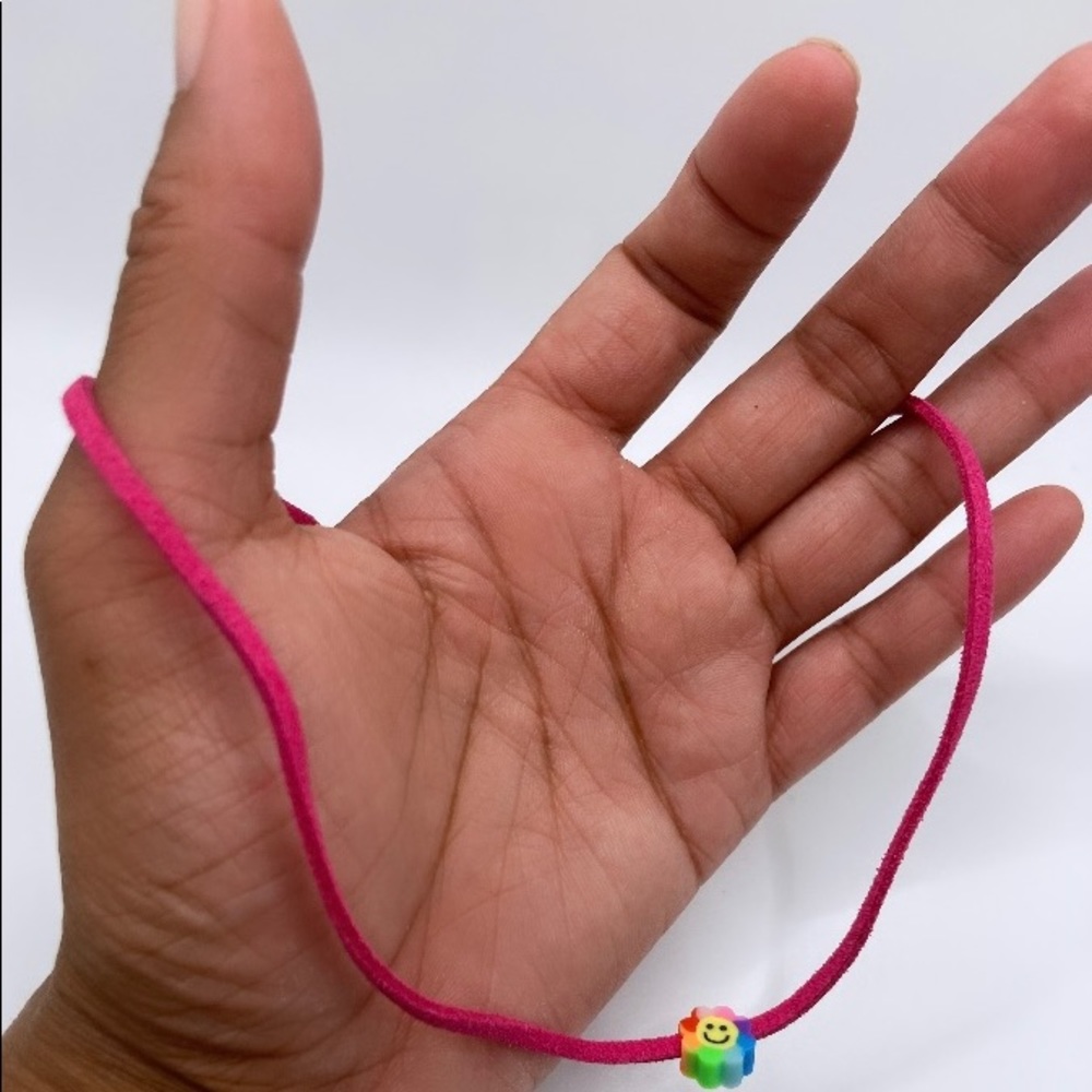 Trendy Y2K Inspired Faux Leather String Cord Necklace - Picture 2 of 4